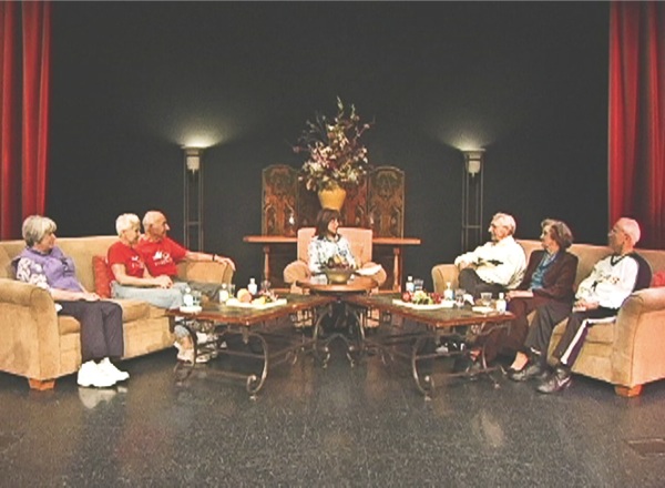 Due to time constraints on the stars, this year’s Gallery of Stars will be featured on screens at the Feeling Great is Ageless Expo rather than in person. They’re featured here at the taping session. (Photo provided)