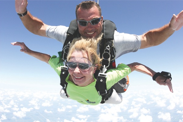 For her seventieth birthday, N.30 resident Mary Lou Dorgan went skydiving with her children. It was a family affair. And Dorgan said she’d do it again. (Photos provided)