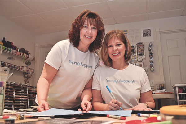 About three years ago, Sun City residents Holly Veach and Sharon McLaughlin took their passion for scrapbooking and turned it into a business that prepares personal scrapbooks on location of events for the guest of honor. (Photo by Dana Brandt/Happily Ever After Photography)