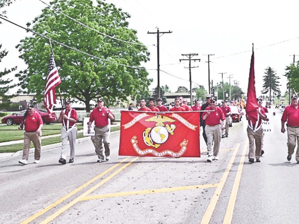 Sun City Marines participating in a previous year’s Memorial Day parade. (Sun Day File Photo)