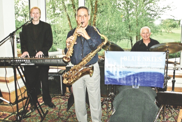 Saxophonist Phil Ciancio (center) performs with Blue Skies, a Sun City jazz trio. (Photo provided)