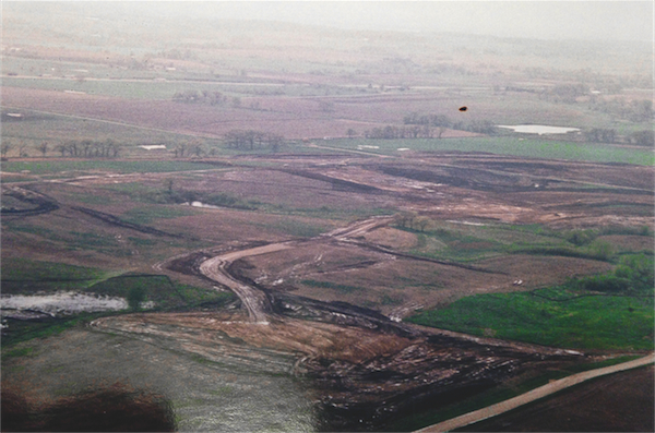 Aerial view of Drendel family farmland that Sun City now sits on. (Photo Provided by Tom Hall)