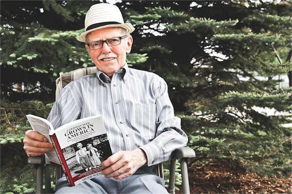 Herb Wendes’ book, A German Seed Grows in America, chronicles growing up as an American-born child to German immigrants. (Photo by Hannah Sturtecky/Sun Day)