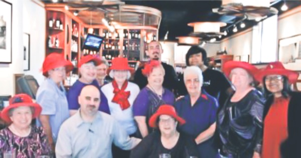 Sun City Red Hatters met at Francesca’s Campagna in West Dundee for lunch. (Photo provided)