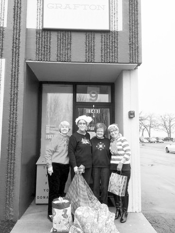 Pictured at the Pantry with some of the items were from left to right: Bonnie Grafft (Neighborhood Rep.), Kathy Sapko, Mary Hardy (Manager of the Pantry) and Betty Frank (Neighborhood Rep.) (Photo provided)