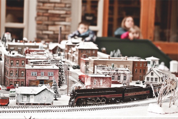 Kids watch enthralled as various gauges of model trains zip through this miniature landscape in Prairie Lodge. (Photo by Chris LaPelusa/Sun Day)