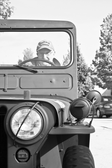 William White (N4) and his WWII Army Jeep. (Photo by Chris LaPelusa/Sun Day)