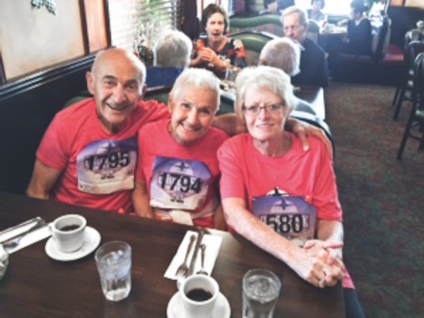 L to R: Nick Koplos, Joanie Koplos, and Nancy Cihlar after the O’Hare 5K On The Runway Challenge. (Photo provided)