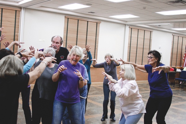 Dorothy and her trio are attacked by minions of the Wicked Witch during rehearsals for The Wizard of Oz. (Photo by Chris LaPelusa/Sun Day)