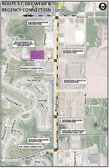 This map provides details on upcoming village projects. (Provided)