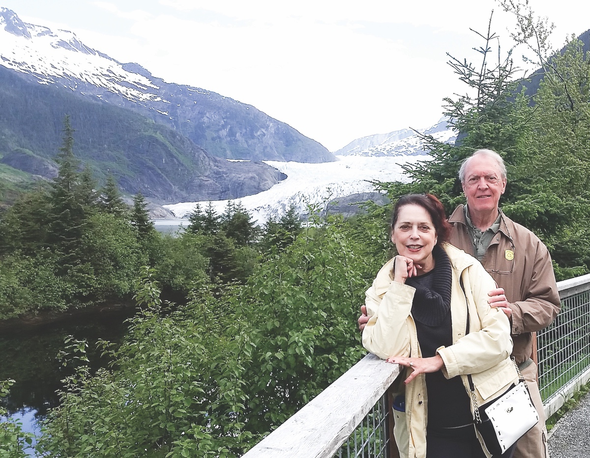 Eileen and Michael Giltner by a glacier in Alaska. (Photos provided)