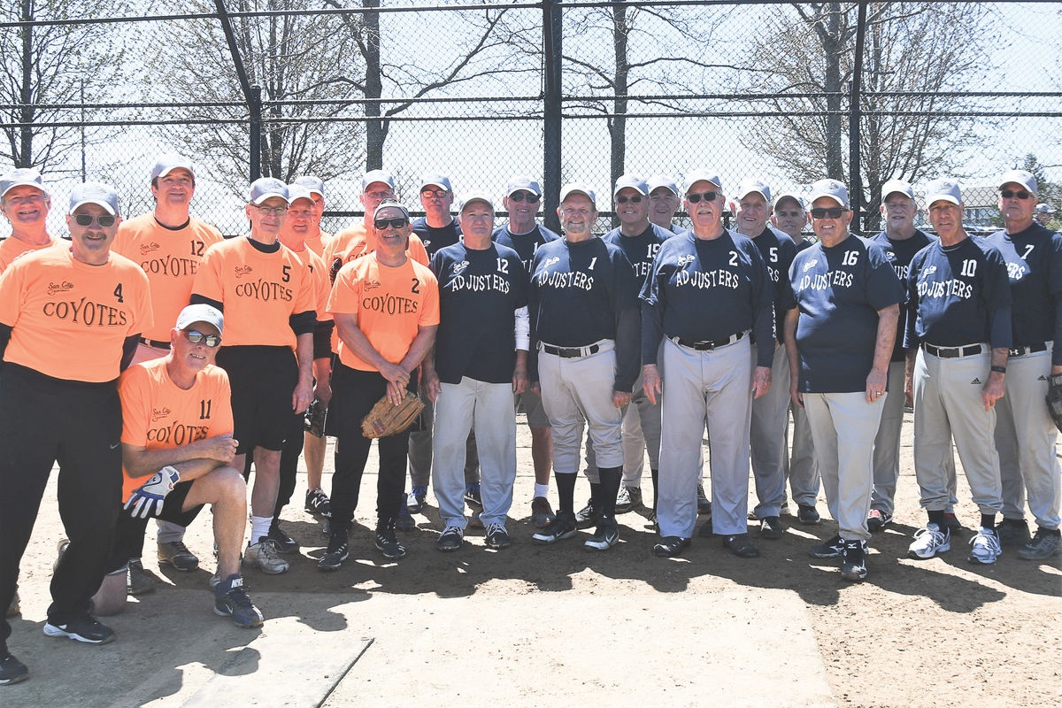 The Coyotes and Adjusters met on Eakin Field for the second game of opening day. The Coyotes won with a 14-13 finish. (Photo by Christine Such/Sun Day)