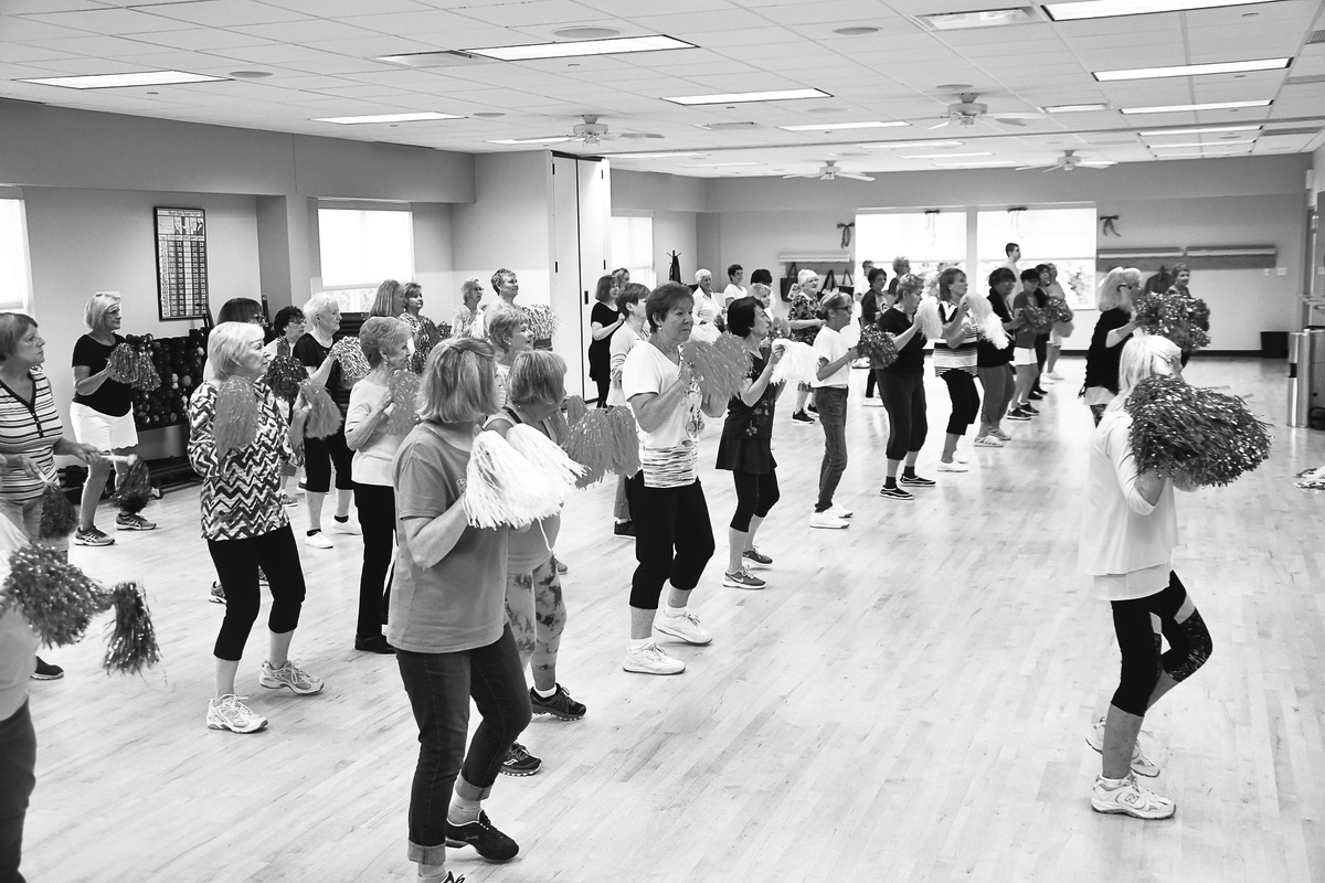 Tap dance instructor Sandy Oldham was inspired to start a pom group in Sun City after seeing the movie Poms about a retirement-community group of women who formed a cheerleading squad. (Photos by Christine Such/Sun Day)