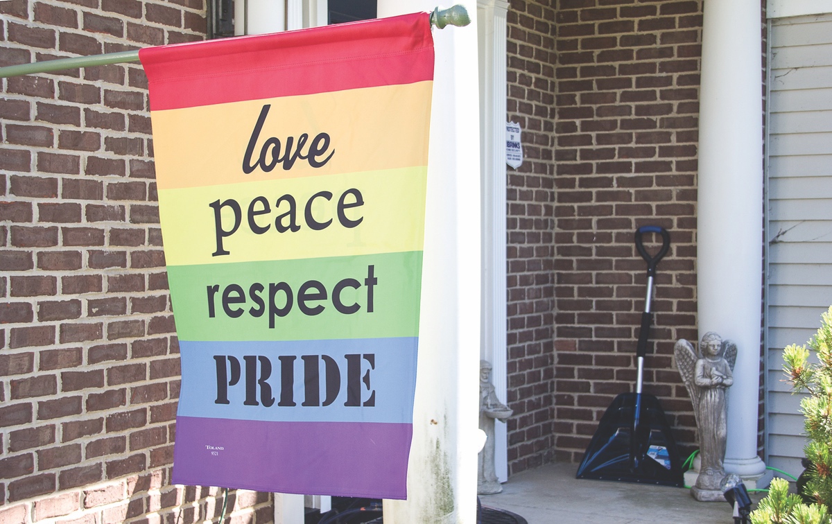 A Sun City resident Greg Ward flies a PRIDE flag next to his front door to show support for and his involvment in the LGBTQ+ community. (Photo by Tony Pratt/Sun Day)