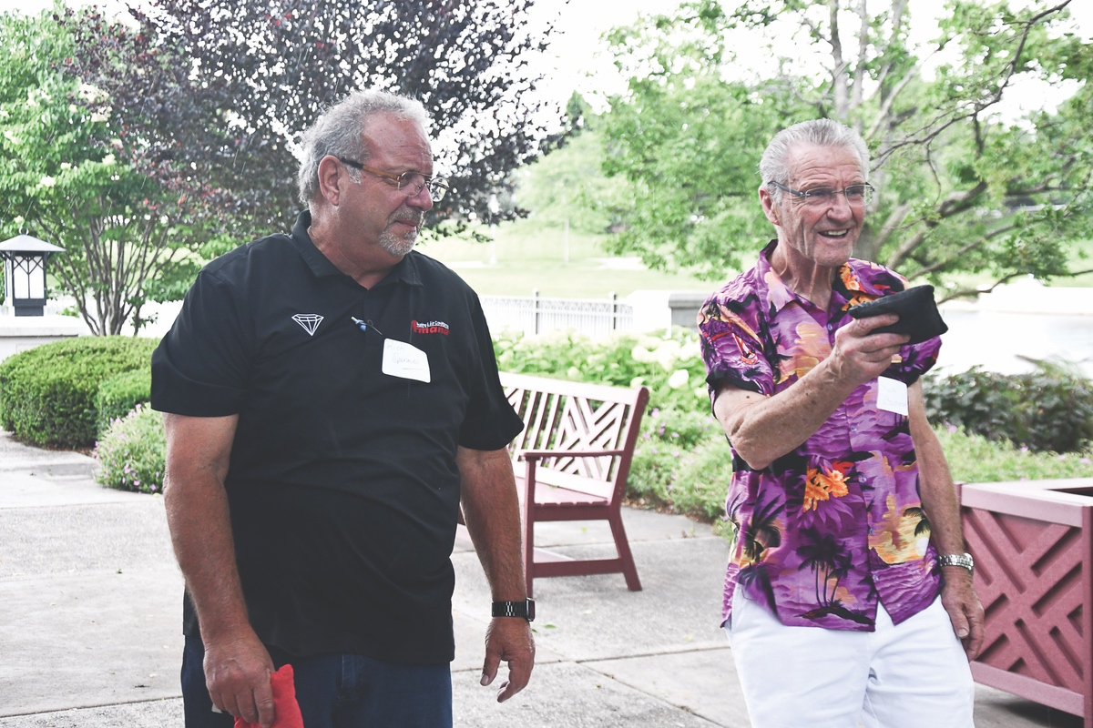 Bags Club members Richard Sperando (right) and Chuck Czochorza.