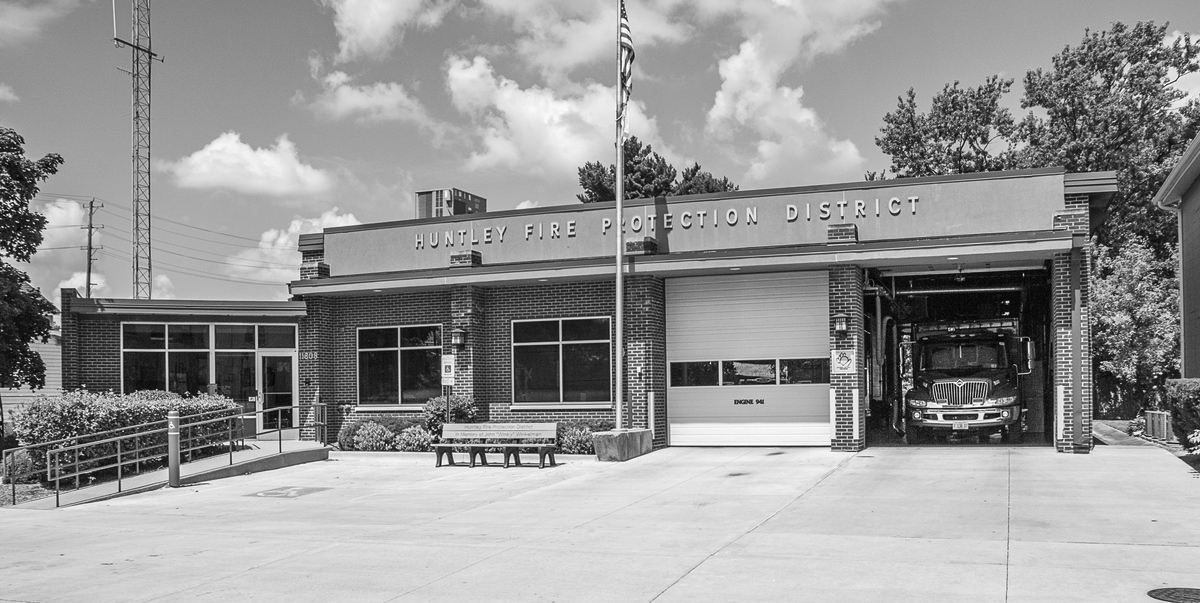 Located on Coral Street in downtown Huntley is the first fire station, which also operates as the Protection District’s headquarters. (Photos by Tony Pratt/Sun Day)