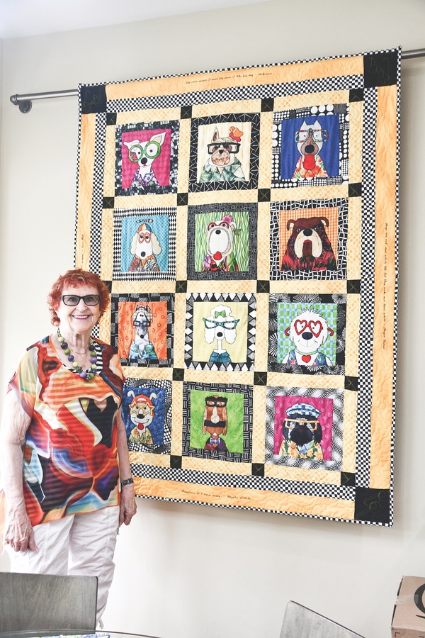 Maryanne Olson is a self-taught artist specializing in quilt art and glass making. She currently teaches classes from her home in Sun City. (Photos by Christine Such/Sun Day)