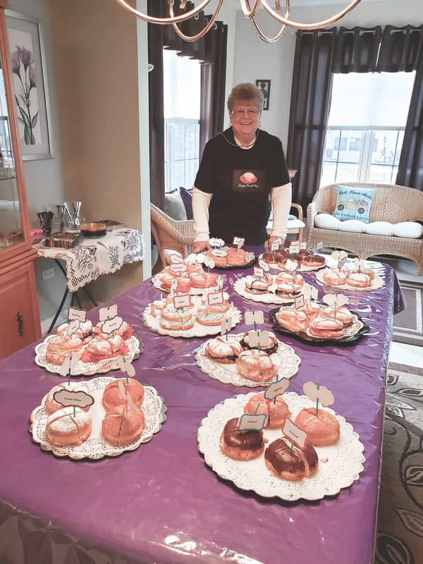 Kathy Boyce’s simple tradition of celebrating Paczki Day with a few friends and family has grown into large celebration over the years, where she hosts as many as fifty people in her home. (Photos provided)