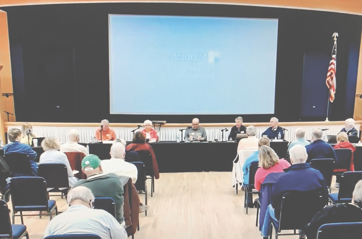 On March 24, the Governing Board voted to cease using Drendel Ballroom as a voting location in Sun City due to signage concerns. After reviewing the Governance and By-Laws and community reaction, the board reversed its decision at the April 28 meeting. (Screenshot by David Goode/Sun Day)
