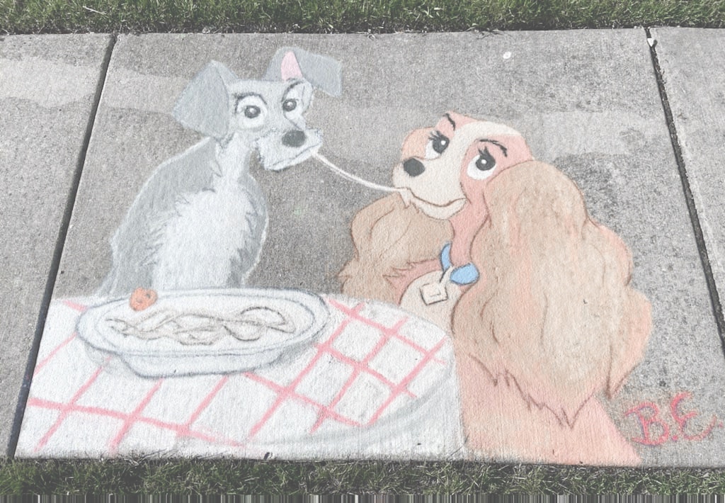 Bridget Erion’s rendition of this iconic classic scene from Lady and the Tramp.