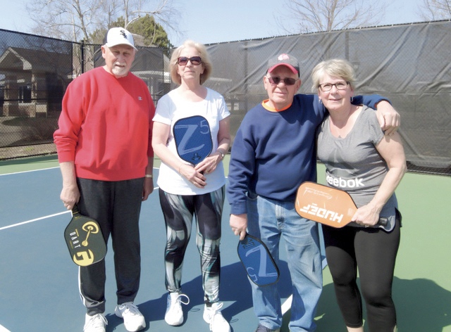 Pickleball players hit the courts. (Photo by Tony Pratt/Sun Day)