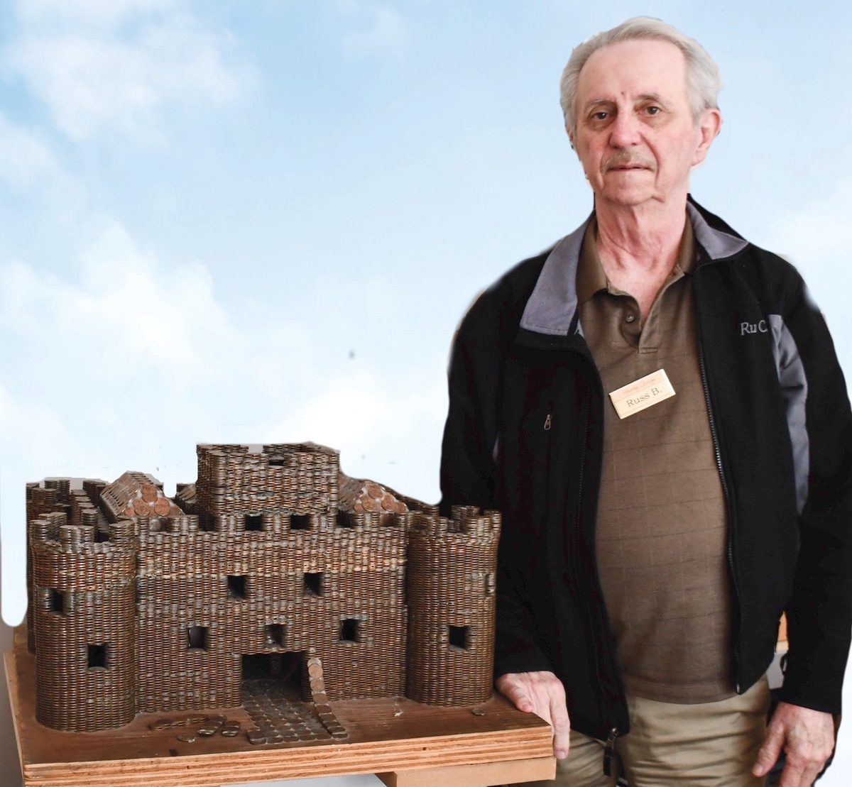 Completed in 1995, it took Becker 13 years to build his model penny castle. It weighs about 200 pounds and its value in pennies is approximately $241.52.