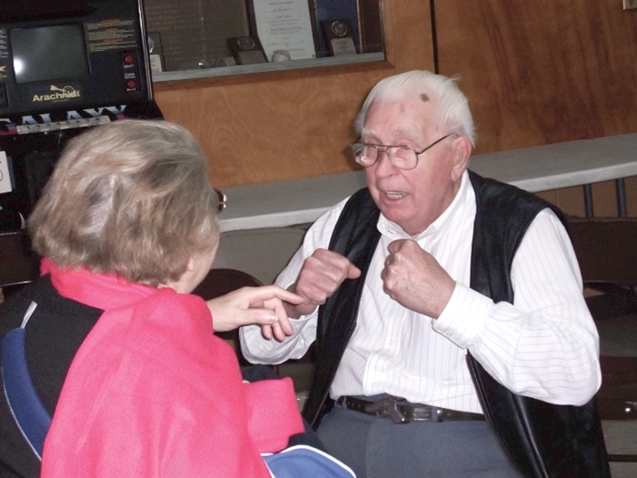 Magda Brown meets and forgives WWII German cadet. (Photo provided)