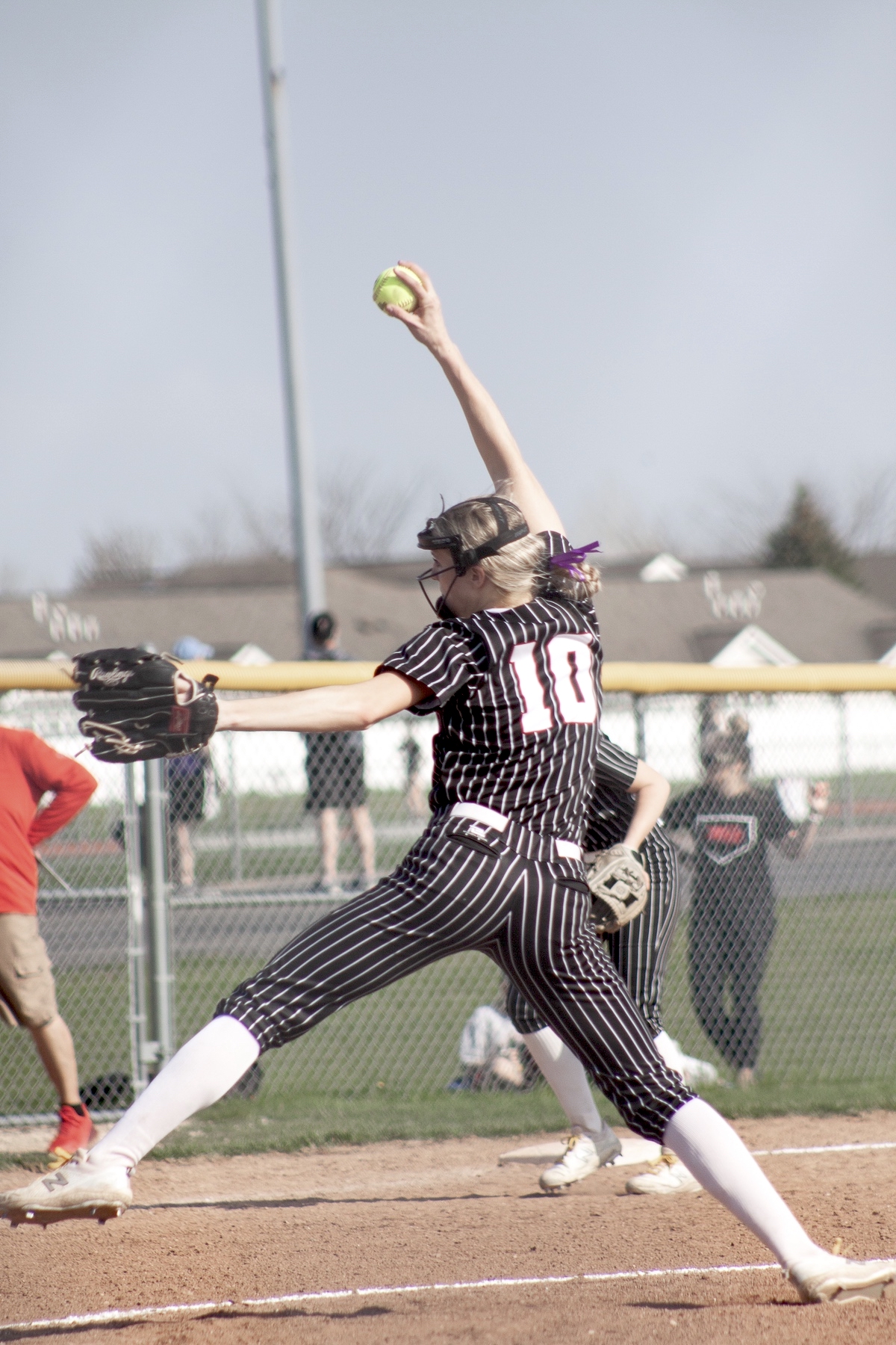 Huntley pitcher Jori Heard fires a strike in action earlier this season. She was named first team all-state. (Photo by Steve Peterson/My Huntley News)