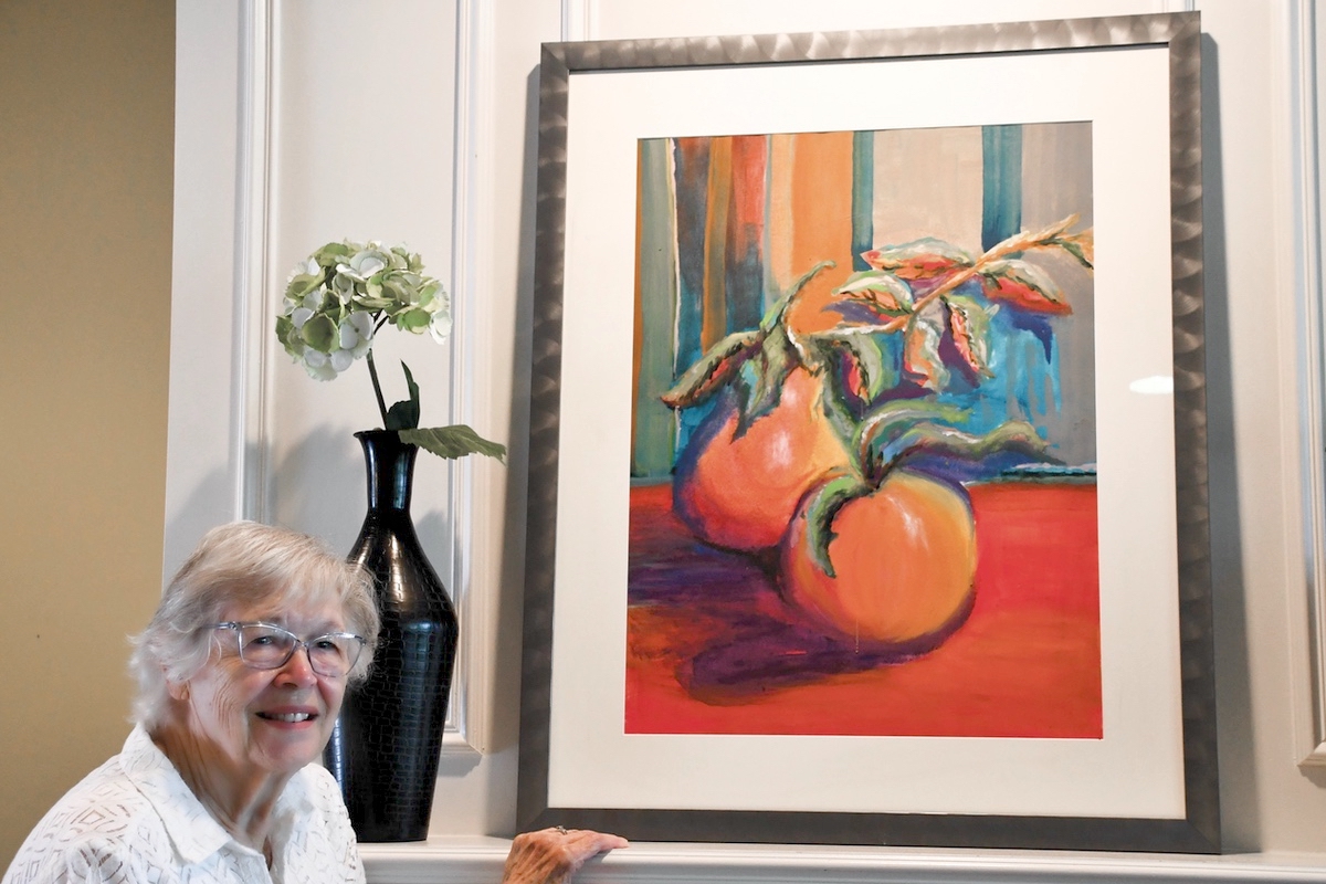 Former art teacher Marilyn Schnake is an avid Pencil and Palette Club member. She says individuals greatly benefit from the creative process while aging. (Photo by Christine Such/My Sun Day News)