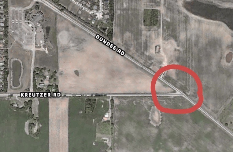 Between 2012-2021 there have been 48 auto accidents, resulting in one fatality and five incapacitating injuries at the intersection of Dundee and Kreutzer Rds. The village is taking these stats into consideration for a traffic feasibility study to determine if a roundabout should be built at this intersection. (Photo provided)
