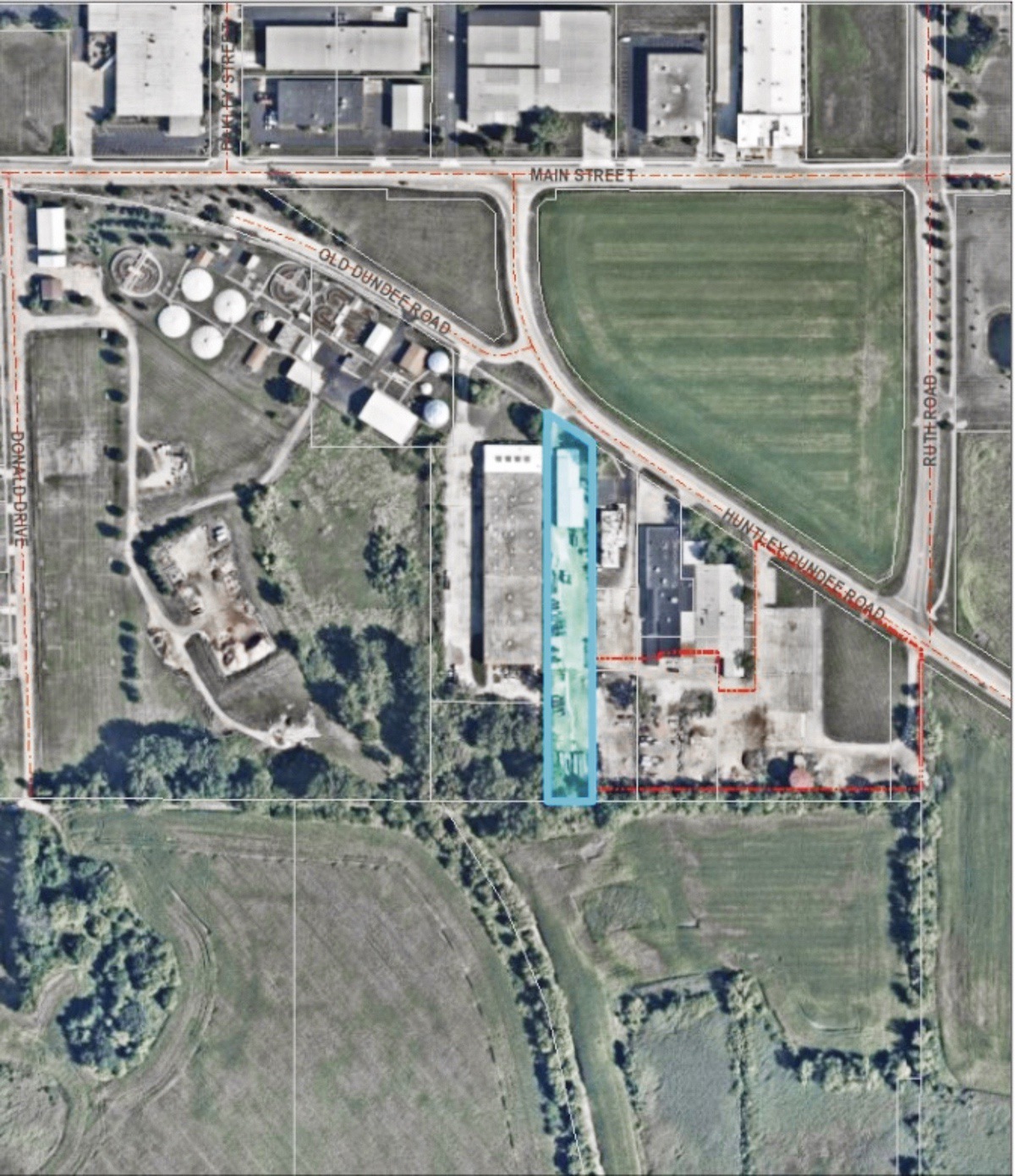 The area where the proposed telecommunications facility with tower is proposed to be located at on Huntley-Dundee Road. (Photo provided)