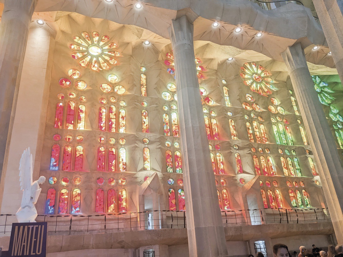 Stained glass inside the Sagrada Familia church. (Photo by Mike Giltner/My Sun Day News)