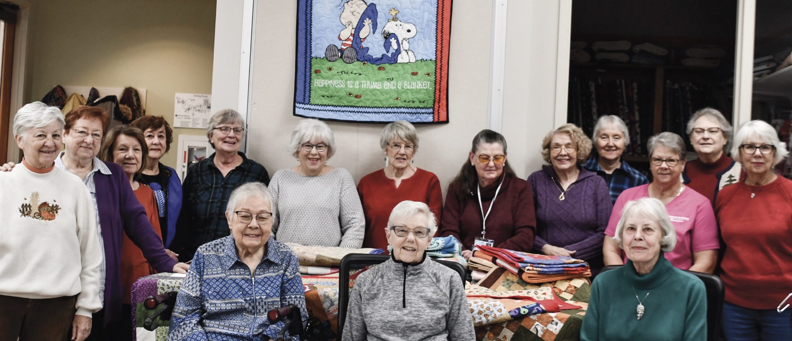 Some of the Members of Project Linus group gather to celebrate their 20,000 Quilts donated. (Photo by Christine Such/My Sun Day News)