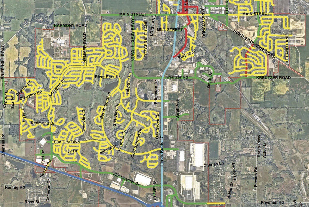 Huntley's Board of Trustees approved of amending the Gross Vehicle Weight Rating Restrictions on Hennig Road. (Provided)