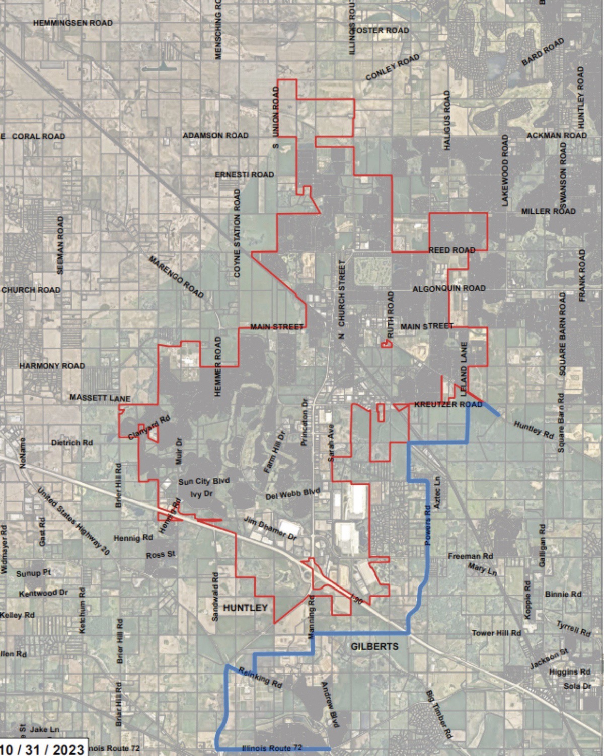 Boundary line agreement between the Village of Huntley and the Village of Gilberts. (Photo provided)