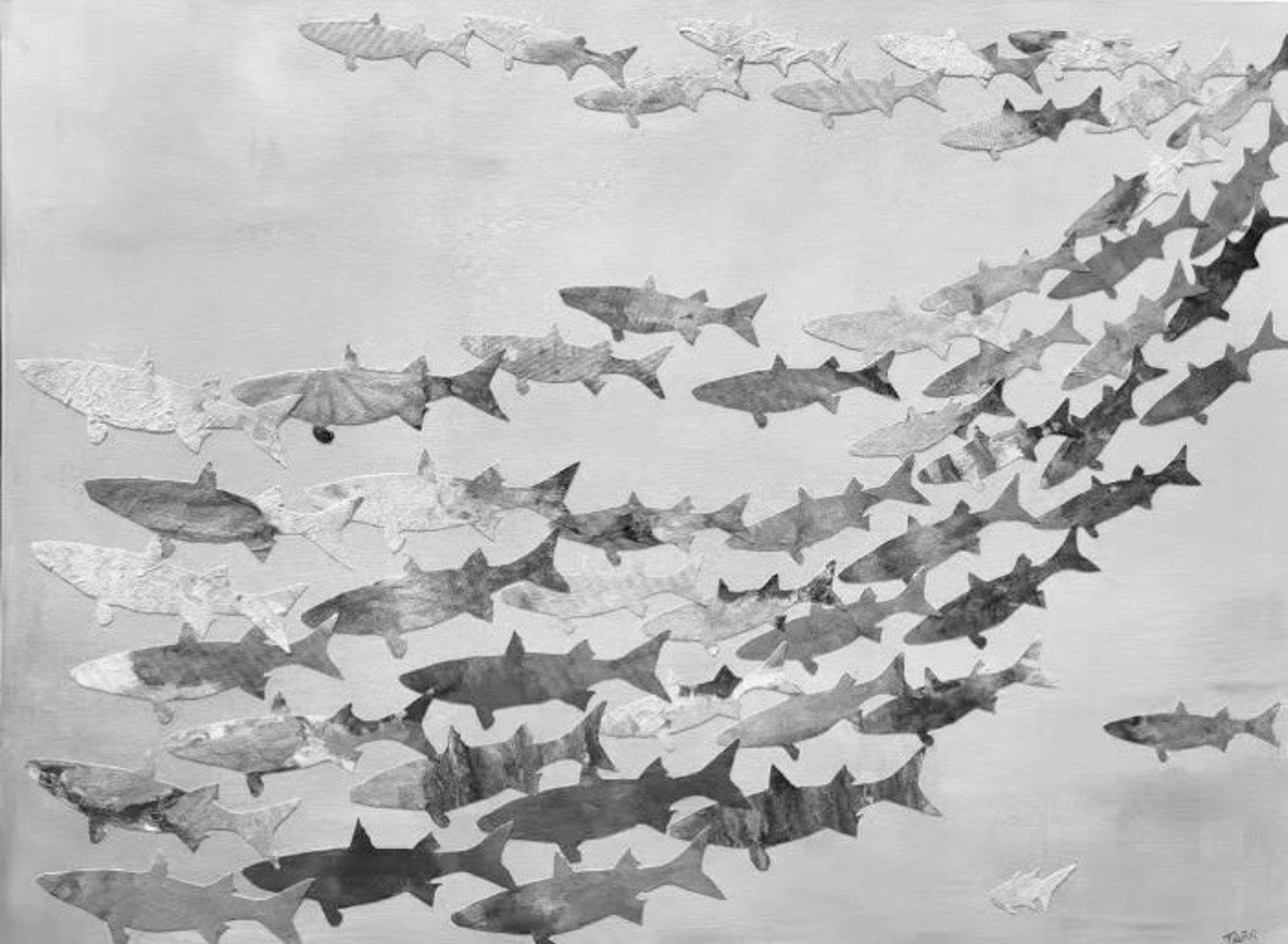 School of fish painting by Florida artist Tara O’Neill. (Photo provided)