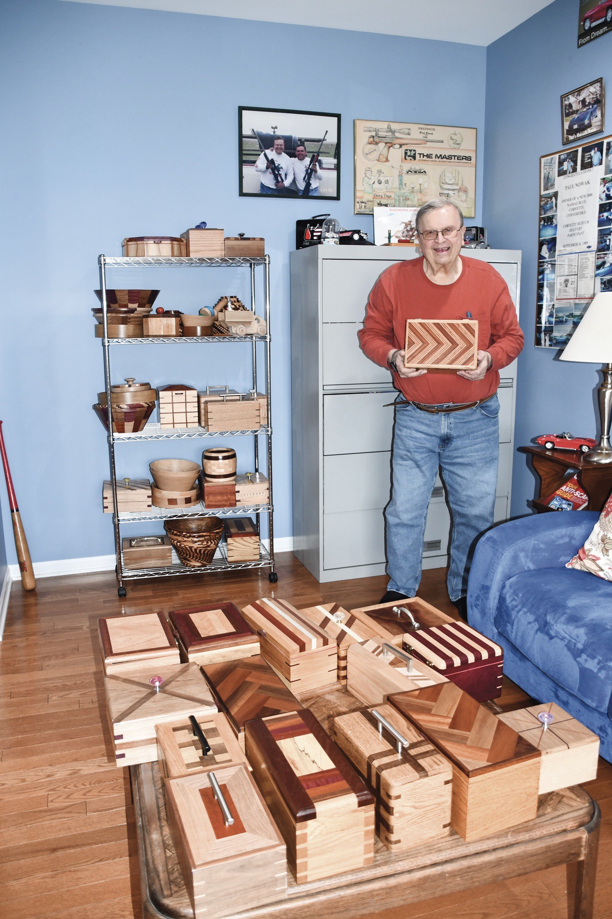 Eleven years ago, not by an act of magic but one of a fledgling curiosity, Paul Nowak turned several pieces of wood into one bowl. Today, he’s perfected the art of bowl and box making, turning spare and scrap pieces of wood into intricate works of art. (Photo by Christine Such/My Sun Day News)