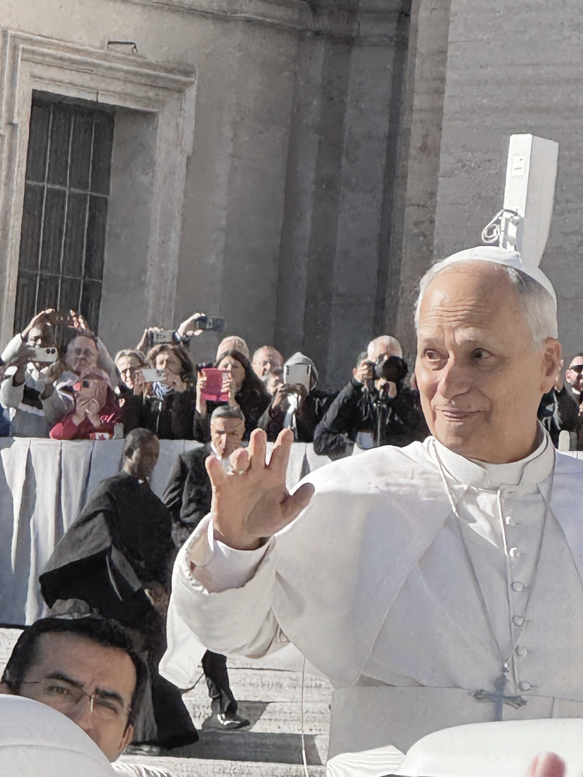 On their pilgrimage to Italy through St. Mary’s Church in Huntley, Sun City residents Dick Bosold and Claudia Millington (not pictured) gained an audience with Pope Leo XIV. (Photo provided)