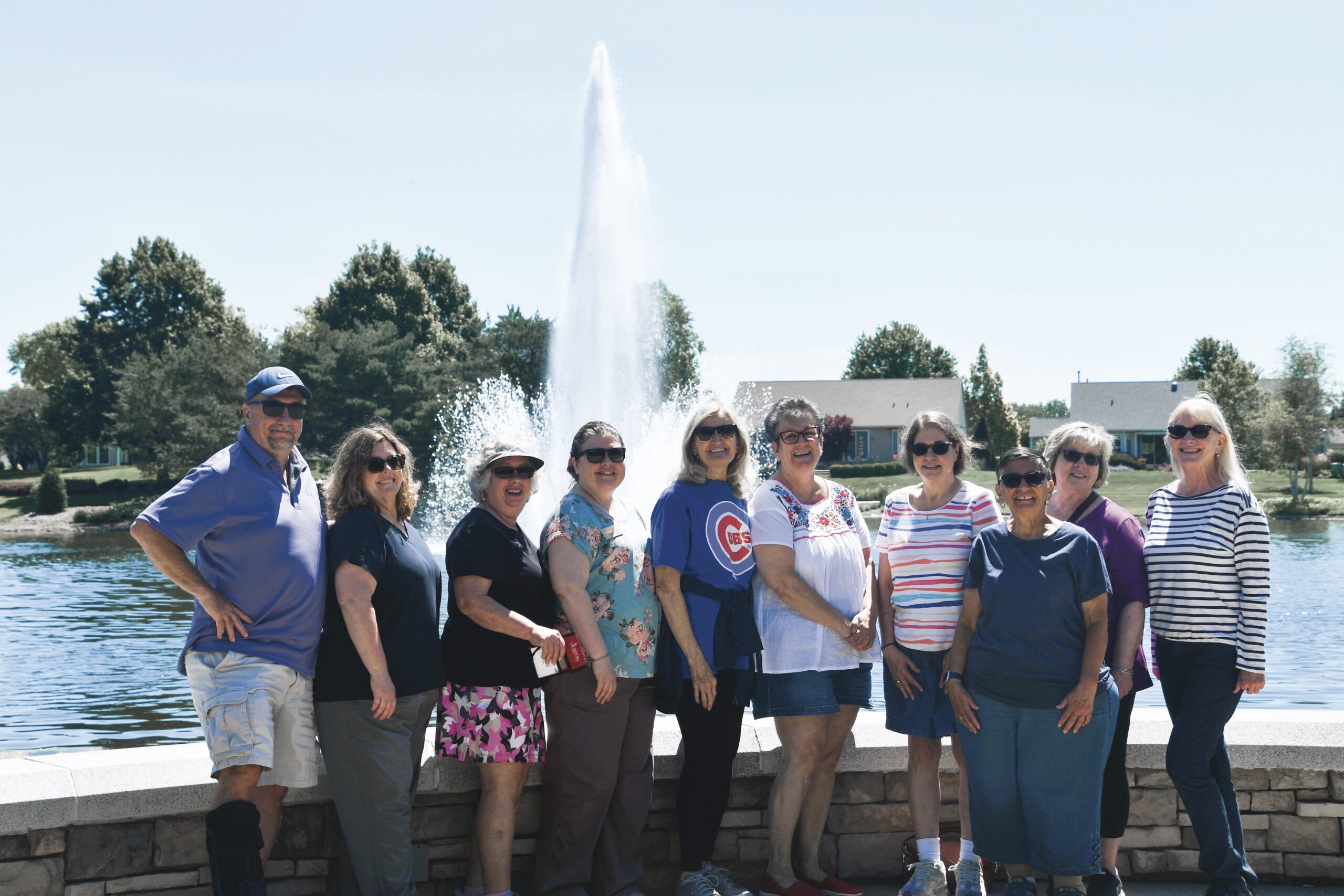 Among other initiatives, the Volunteer Committee organized a group of Outdoor Concert Ambassadors (seen above) to aid in residents’ concert attendance to make experiences safer and more enjoyable. (Photo by Christine Such/My Sun Day News)