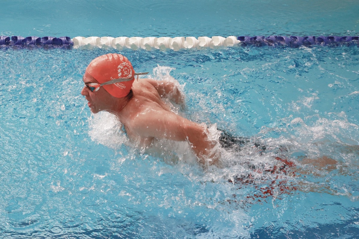 David Rochlitz competes in the butterfly. (Photos provided courtesy of William Kucera)
